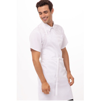 CHEF WORKS BLACK BIB APRON NO POCKET