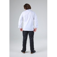 CHEF WORKS MENS HARTFORD WHITE ZIPPER JACKET