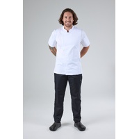 CHEF WORKS MENS SPRINGFIELD WHITE ZIPPER JACKET