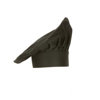 CHEF WORKS BLACK CHEF HAT - ADJUSTABLE