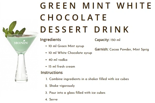 MONIN NON-ALCOHOLIC SYRUP, 1LTR P.E.T, WHITE CHOCOLATE
