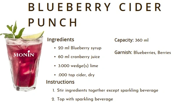 MONIN NON-ALCOHOLIC SYRUP, 700ml, BLUEBERRY