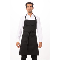 CHEF WORKS BLACK BUTCHER BIB APRON