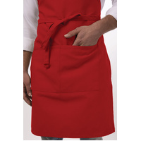 CHEF WORKS RED BUTCHER BIB APRON