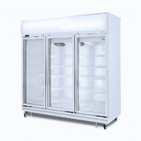BROMIC 3 DOOR DISPLAY CHILLER FLAT GLASS 1507LTR