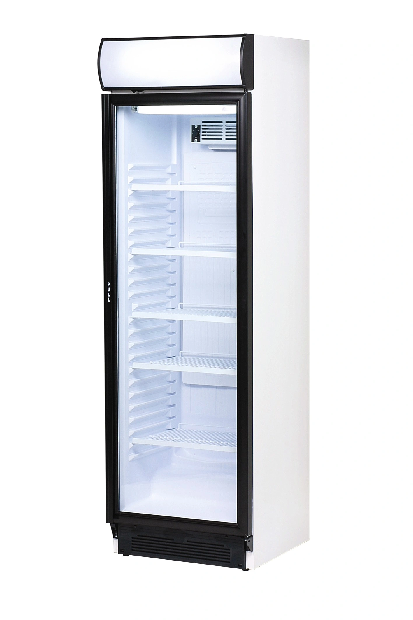BROMIC UPRIGHT DISPLAY FRIDGE FLAT GLASS 372 LTR