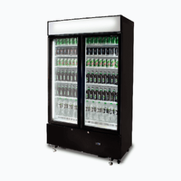 BROMIC 2 DOOR UPRIGHT DISPLAY FRIDGE BLACK 960LTR