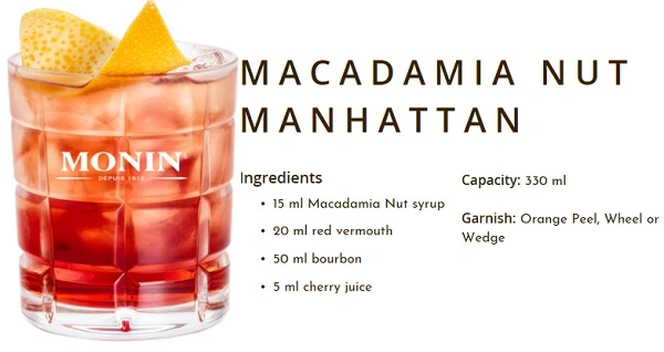 MONIN NON-ALCOHOLIC SYRUP, 700ml, MACADAMIA
