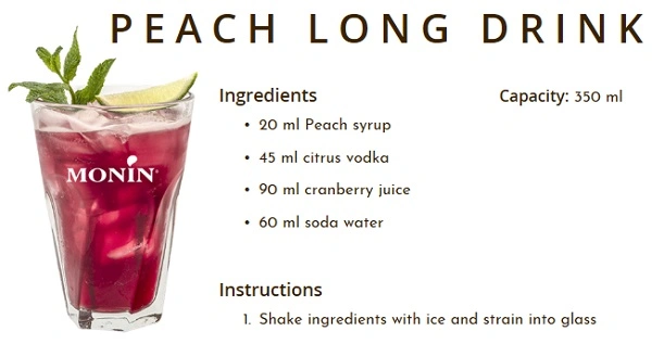 MONIN NON-ALCOHOLIC SYRUP, 700ml, PEACH