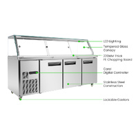 THERMATECH THREE DOOR PREPARATION UNIT WITH CANOPY