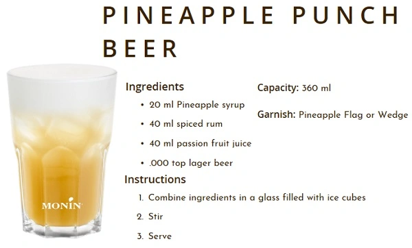 MONIN NON-ALCOHOLIC SYRUP, 700ml, PINEAPPLE