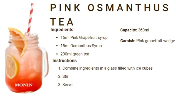MONIN NON-ALCOHOLIC SYRUP, 700ml, PINK GRAPEFRUIT
