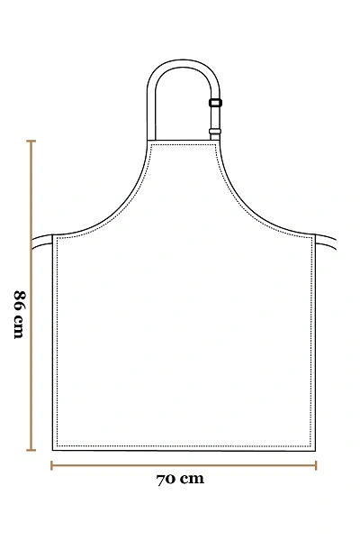 PRO CHEF WHITE BIB APRON 70 x 86cm