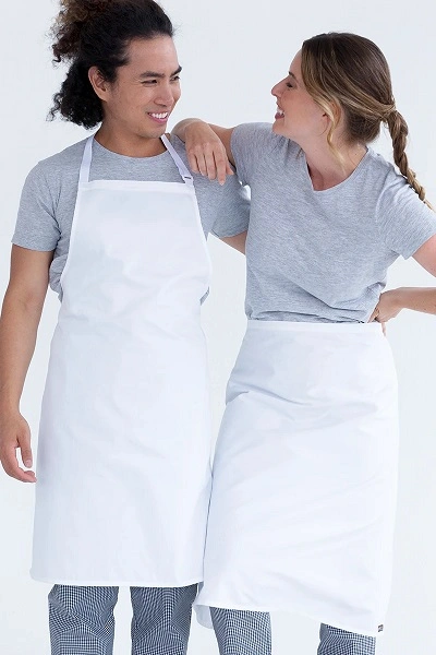 PRO CHEF 3/4 WHITE WAIST APRON 86W x70Lcm