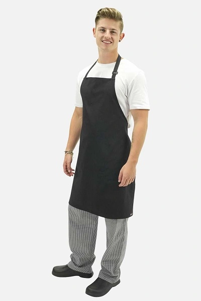 PRO CHEF BLACK BIB APRON 70 x 86cm