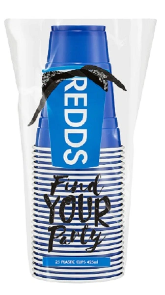 REDDS BIG BLUE CUP 425ml (25 PACK)