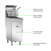 FRYMAX SUPER FAST LPG GAS TUBE FRYER 18LTR