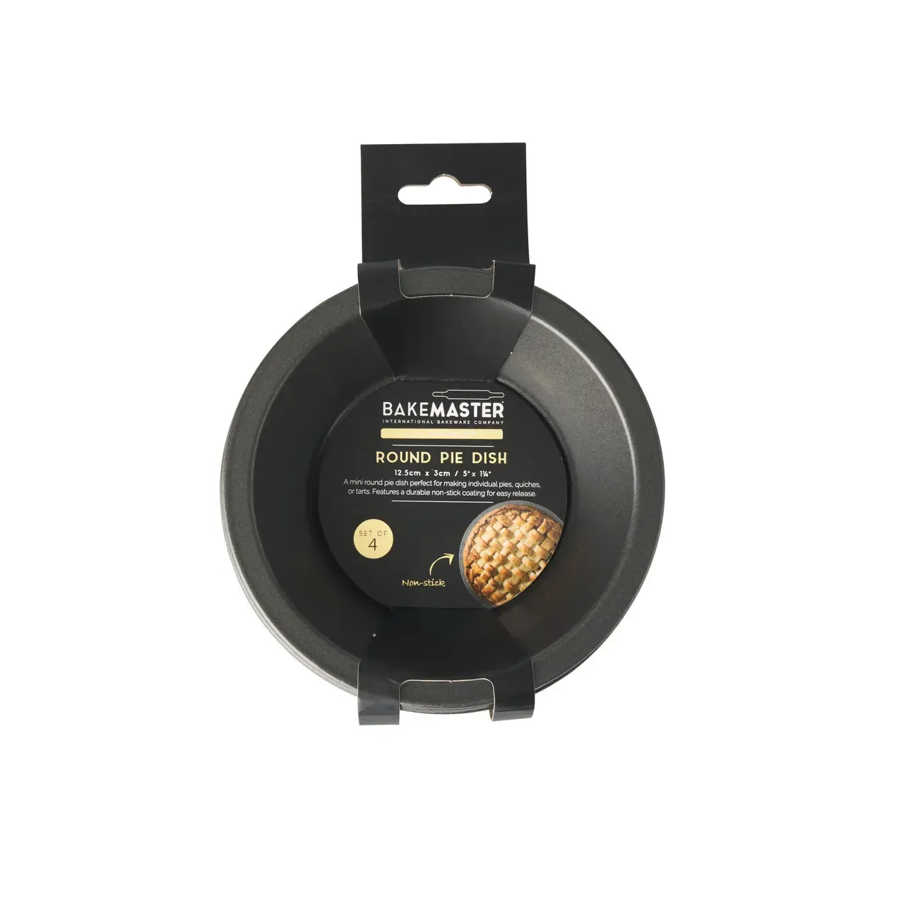 BAKEMASTER MINI NON-STICK ROUND PIE DISH 12.5cmØ 