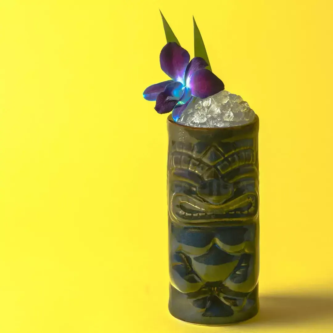 TIKI BAR CERAMIC TUMBLER REACTIVE BROWN 591ml