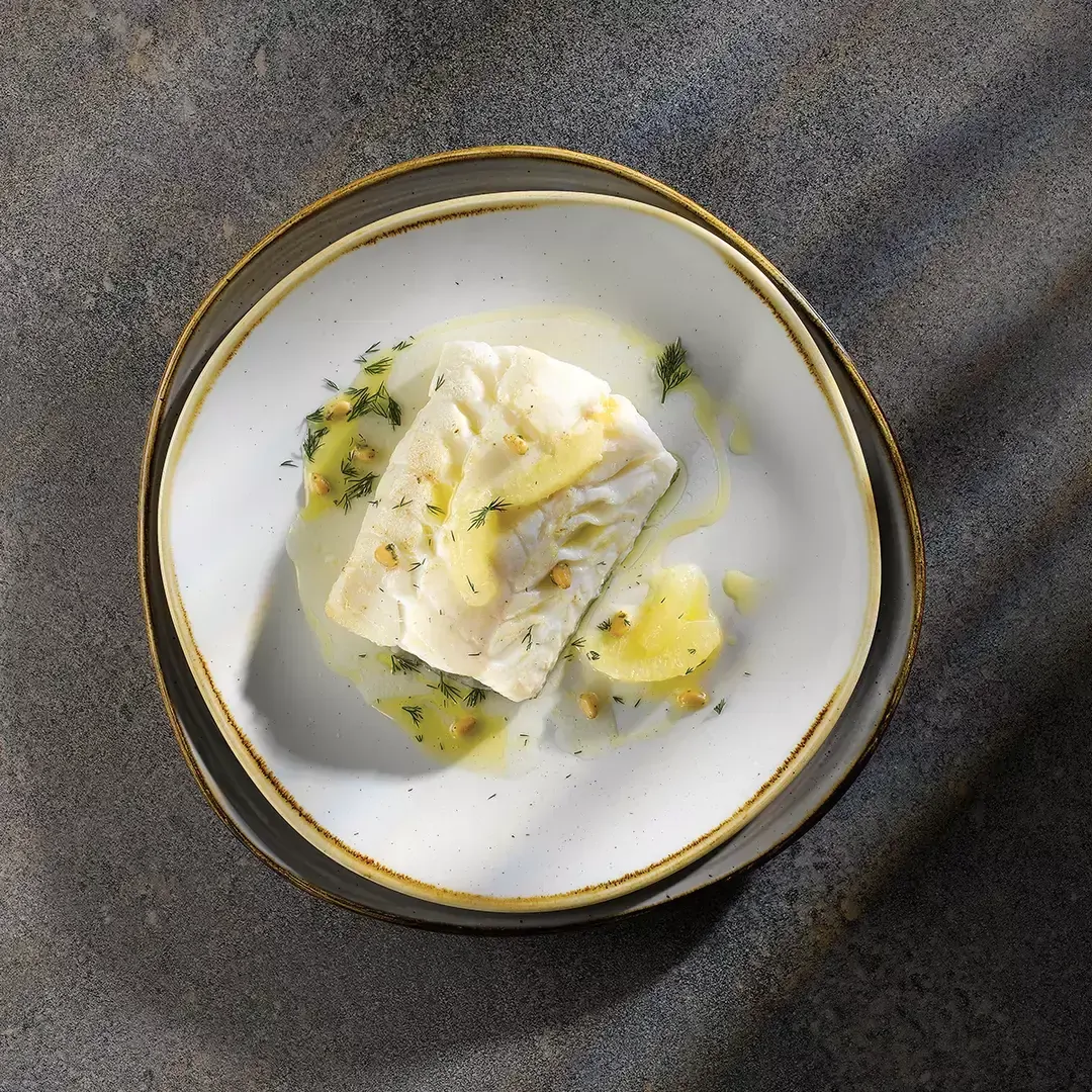CHURCHILL STONECAST TRACE ROUND ORGANIC PLATE 210mmØ