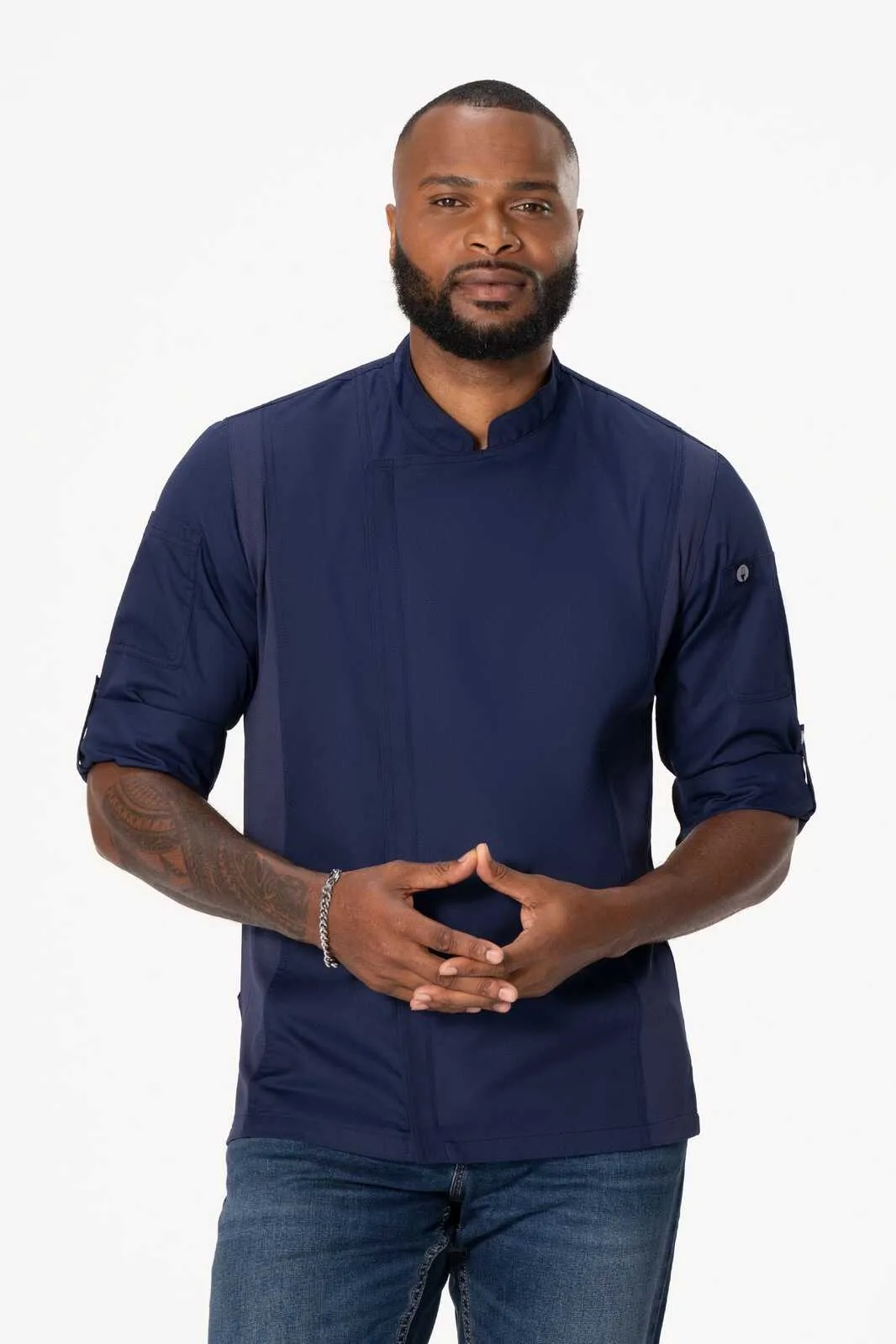 Chef Works Mens Hartford Navy Zipper Jacket XS