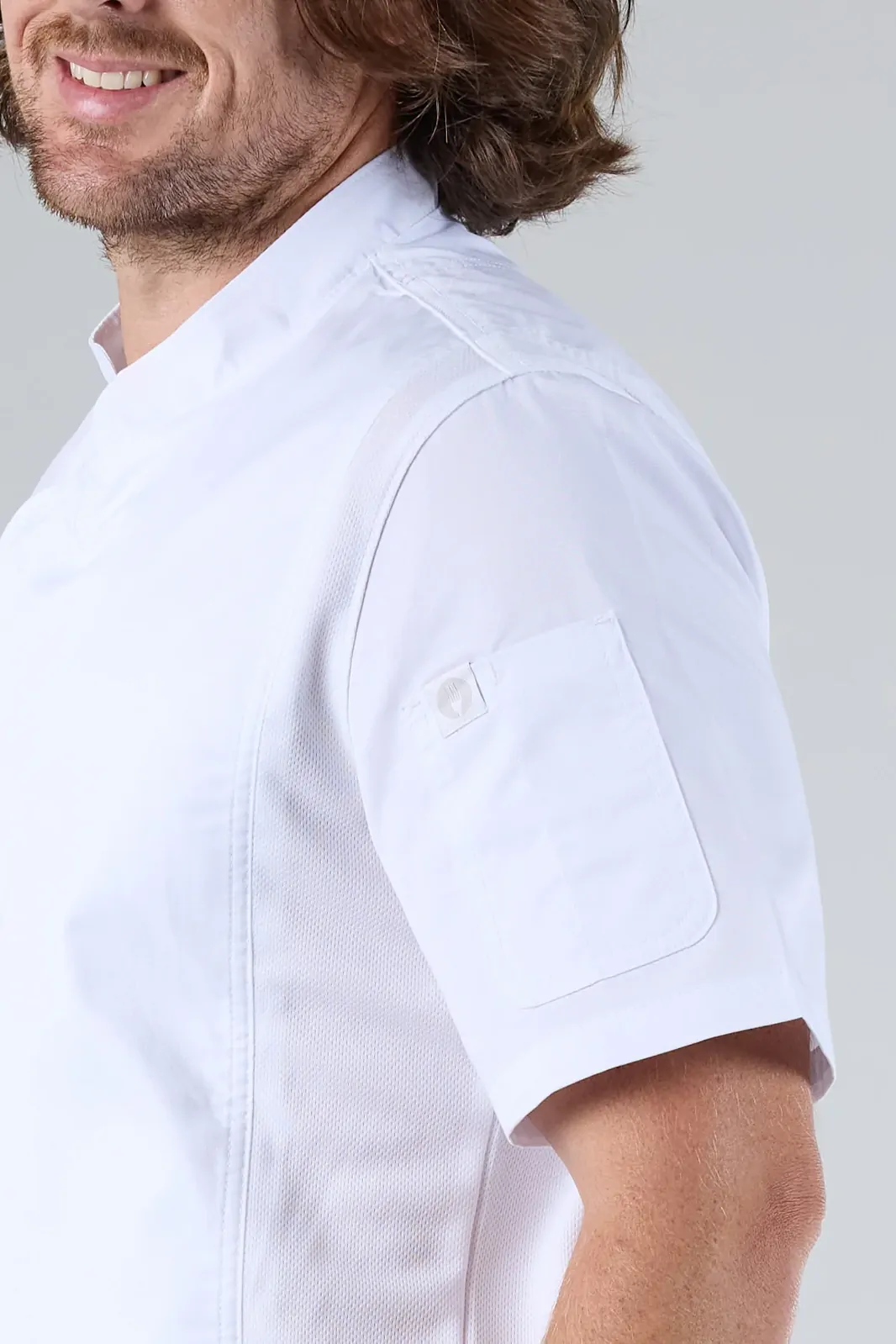 Chef Works Mens Springfield White Zipper Jacket XS