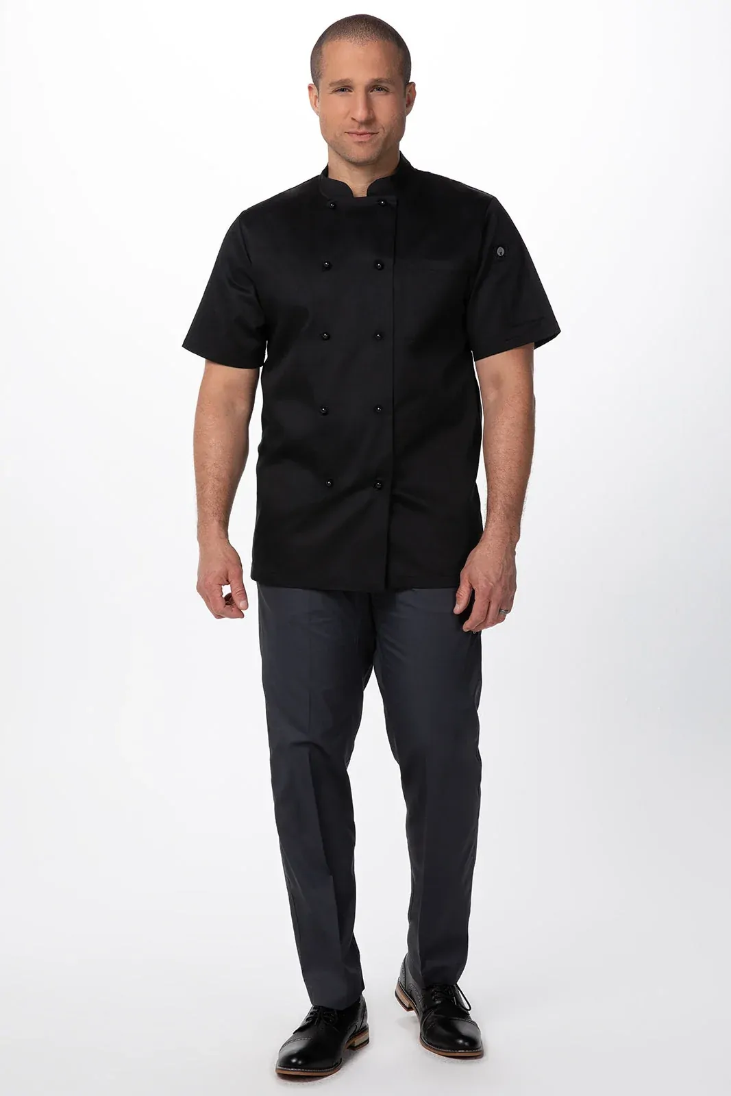 Chef Works Canberra Blk S/S Jacket XS