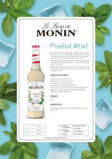 Monin Frosted Mint Syrup 700ml