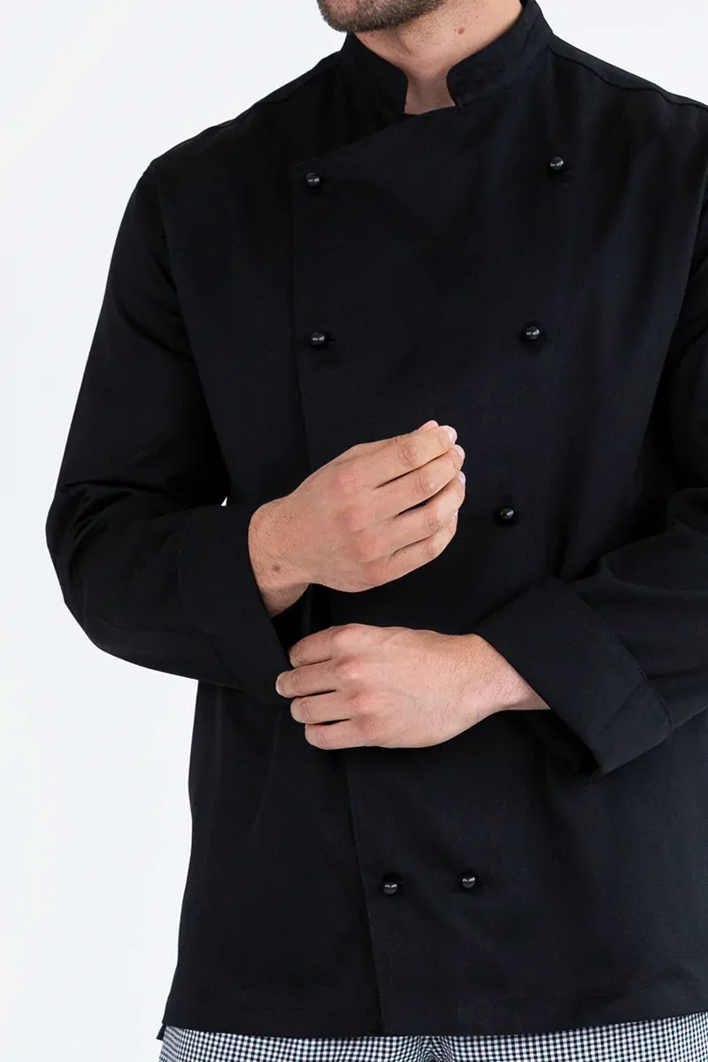 ProChef Traditional Long Sleeve Chef Jacket Black XS