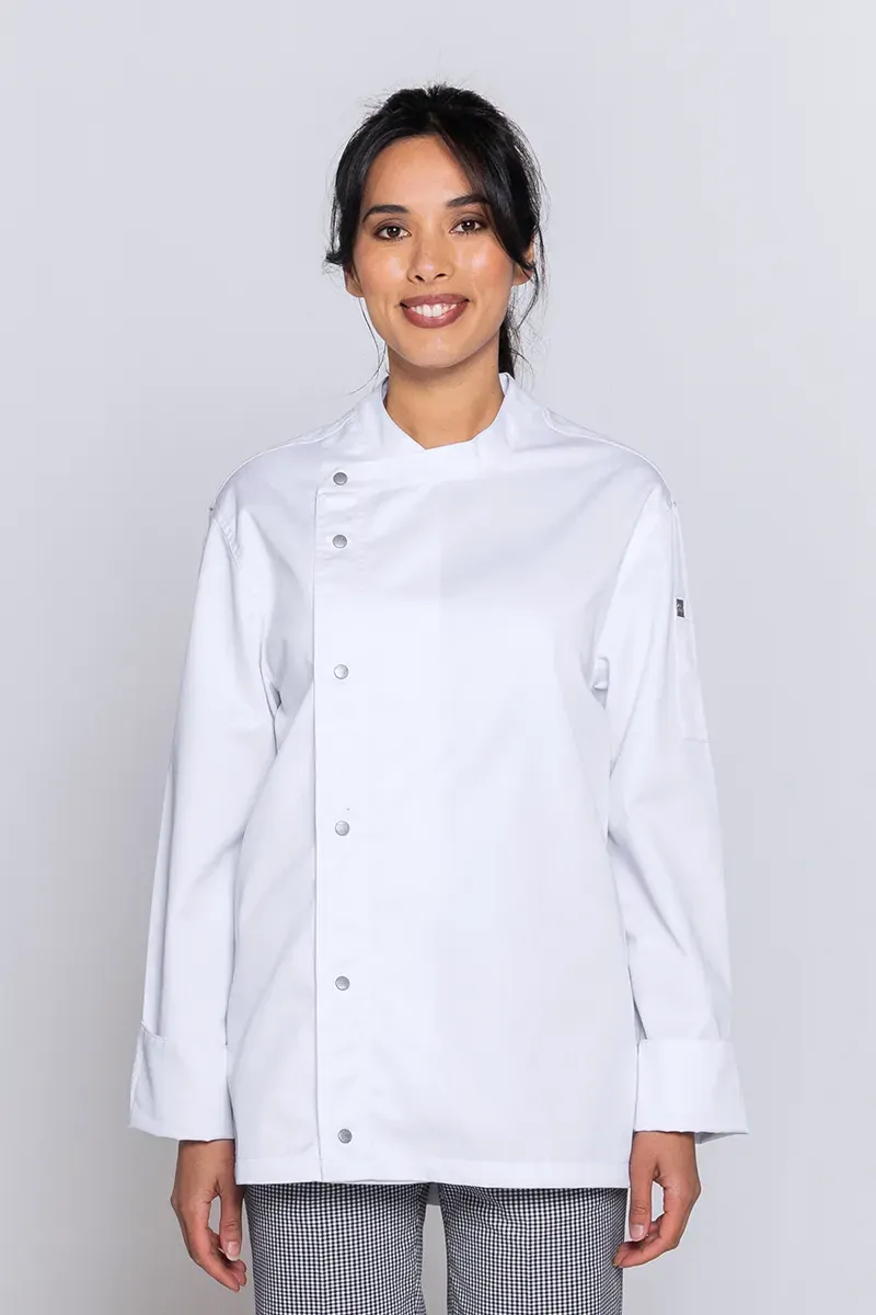 PRO CHEF MODERN TUNIC TOP L/S WHITE SM