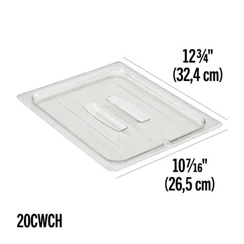 CAMBRO 1/2 SIZE CLEAR LID W/HANDLE, 265x325mm