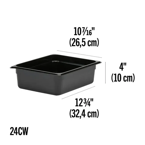 CAMBRO 1/2 x 100mm FOOD PAN 5.9 LTR BLACK