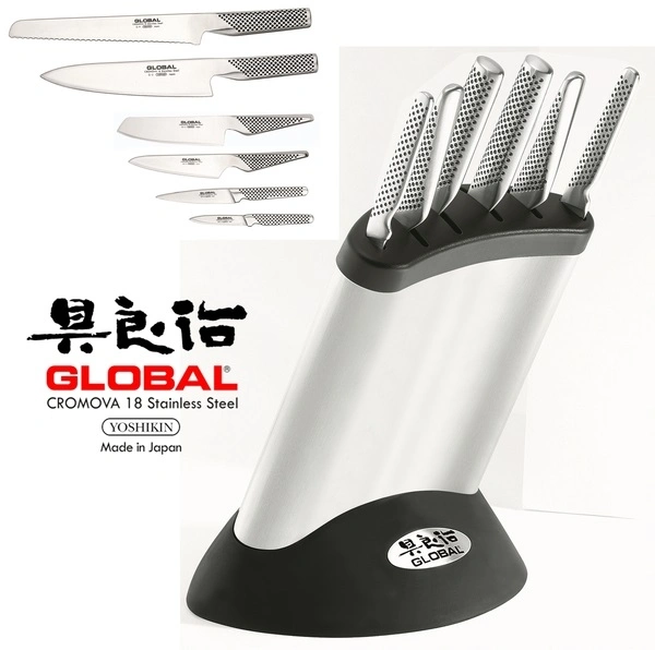 GLOBAL SYNERGY 7PC S/ST KNIFE BLOCK SET