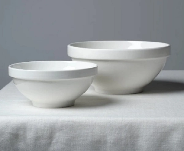 CORE WHITE ROUND FOOTED STACK BOWL WITH RIM 200mmØ x 90mmH