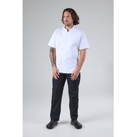 CHEF WORKS MENS SPRINGFIELD WHITE ZIPPER JACKET