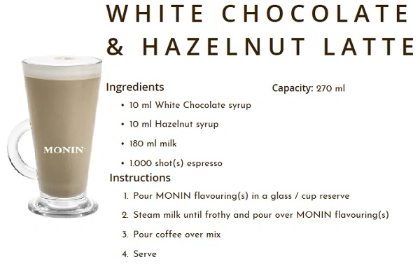 MONIN NON-ALCOHOLIC SYRUP, 1LTR P.E.T, WHITE CHOCOLATE