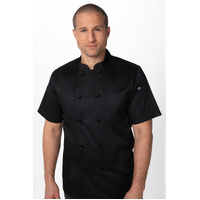 CHEF WORKS CANBERRA BLK S/S JACKET SML