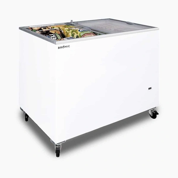 BROMIC FLAT GLASS TOP CHEST FREEZER 296 LITRE
