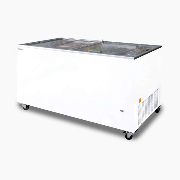 BROMIC FLAT GLASS TOP CHEST FREEZER 492 LITRE