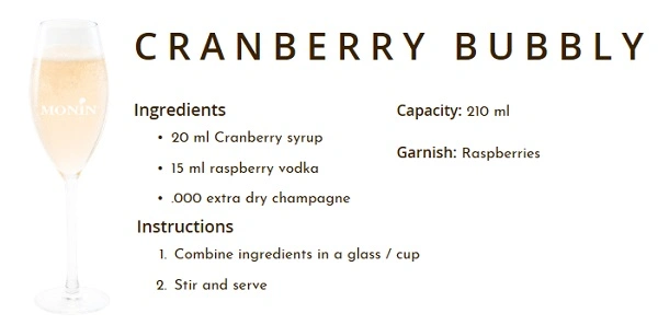 MONIN NON-ALCOHOLIC SYRUP, 700ml, CRANBERRY 