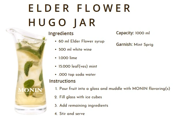 MONIN NON-ALCOHOLIC SYRUP, 700ml, ELDER FLOWER
