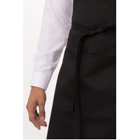 CHEF WORKS BLACK BUTCHER BIB APRON