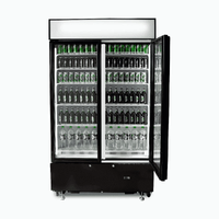 BROMIC 2 DOOR UPRIGHT DISPLAY FRIDGE BLACK 960LTR