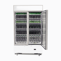BROMIC 2 DOOR UPRIGHT DISPLAY FRIDGE WHITE 960LTR