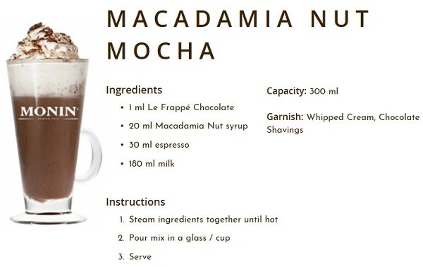 MONIN NON-ALCOHOLIC SYRUP, 700ml, MACADAMIA