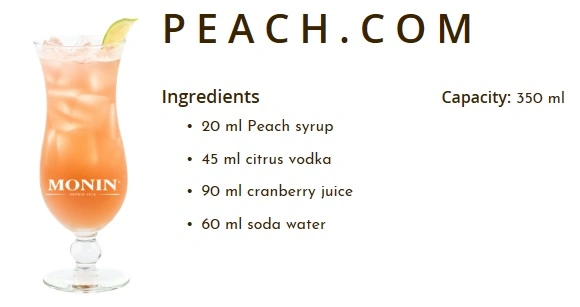MONIN NON-ALCOHOLIC SYRUP, 700ml, PEACH