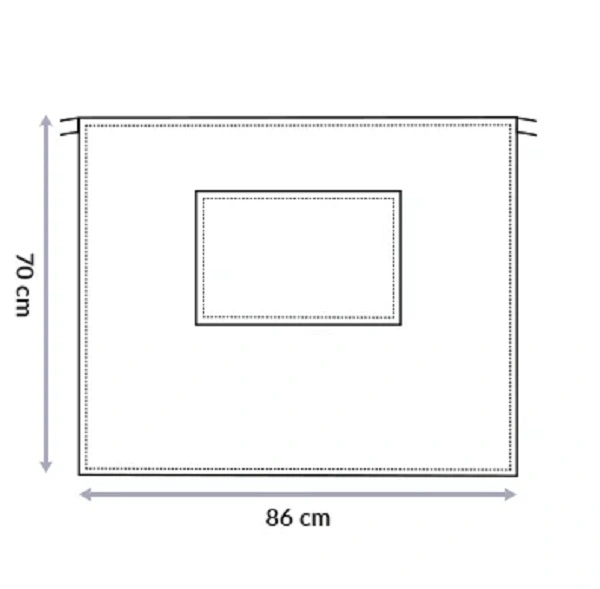 PRO CHEF 3/4 WHITE WAIST APRON WITH POCKET 86W x 70Lcm