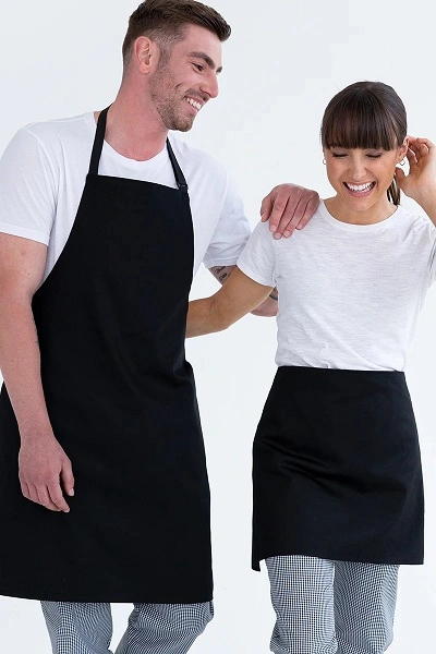 PRO CHEF BLACK BIB APRON 70 x 86cm