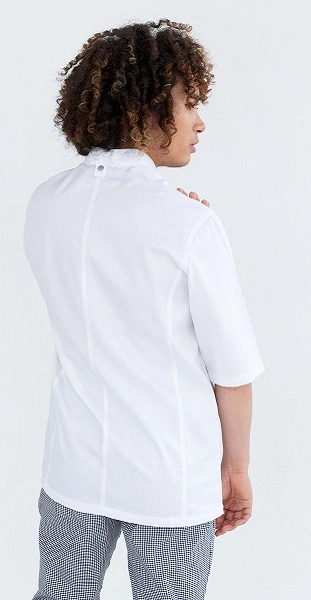 PRO CHEF MODERN TUNIC TOP S/S WHITE SML