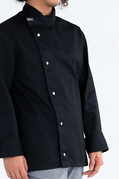PRO CHEF MODERN TUNIC TOP L/S BLACK SML